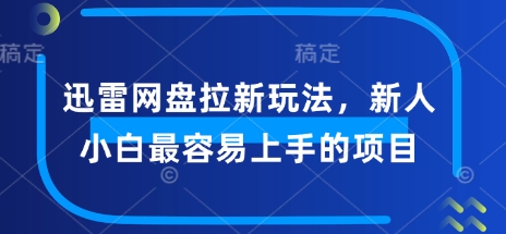 迅雷网盘拉新玩法，新人小白最容易上手的项目-初八网创